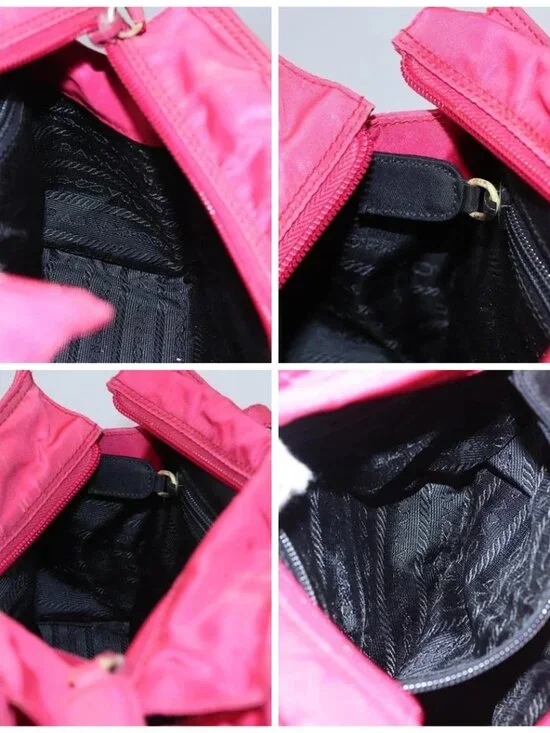 PRADA Hand Bag Nylon Pink Auth 109805 - Picture 15 of 16